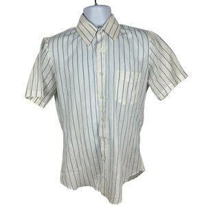 615 Collection Striped Short Sleeve Button-Up Shirt Size 15.5 Mens Shirt